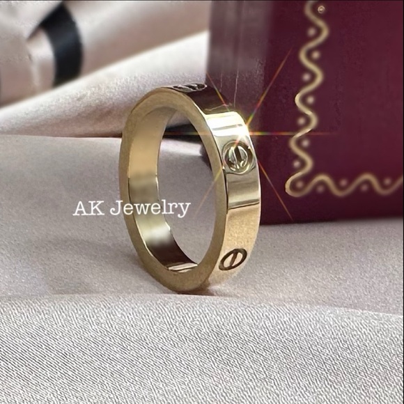 πLUXURY THIN Gold RING Screw Style, Screw 4mm - Picture 2 of 4